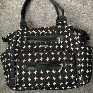 JJ Cole Diaper Bag Black / Ivory